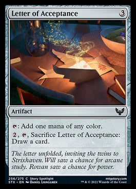 Letter of Acceptance [Strixhaven: School of Mages] | Boutique FDB TCG