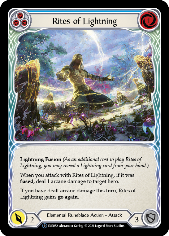 Rites of Lightning (Blue) [U-ELE072] (Tales of Aria Unlimited)  Unlimited Rainbow Foil | Boutique FDB TCG