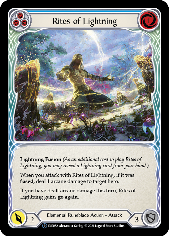 Rites of Lightning (Blue) [U-ELE072] (Tales of Aria Unlimited)  Unlimited Normal | Boutique FDB TCG