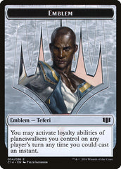 Teferi, Temporal Archmage Emblem // Zombie (011/036) Double-Sided Token [Commander 2014 Tokens] | Boutique FDB TCG