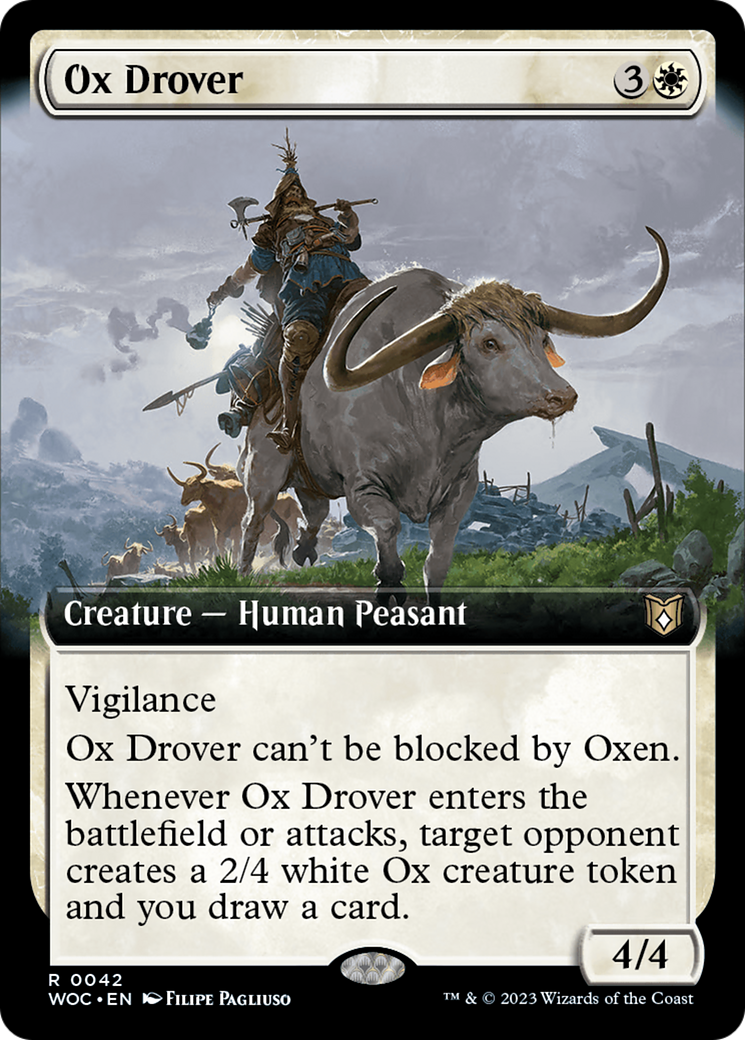 Ox Drover (Extended Art) [Wilds of Eldraine Commander] | Boutique FDB TCG