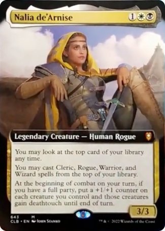 Nalia de'Arnise (Extended Art) [Commander Legends: Battle for Baldur's Gate] | Boutique FDB TCG