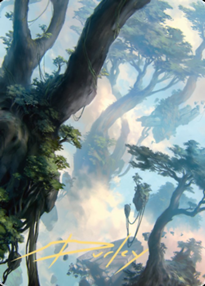 Forest 1 Art Card (Gold-Stamped Signature) [Zendikar Rising Art Series] | Boutique FDB TCG