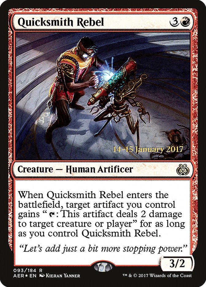 Quicksmith Rebel [Aether Revolt Prerelease Promos] | Boutique FDB TCG