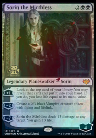 Sorin the Mirthless [Innistrad: Crimson Vow Prerelease Promos] | Boutique FDB TCG