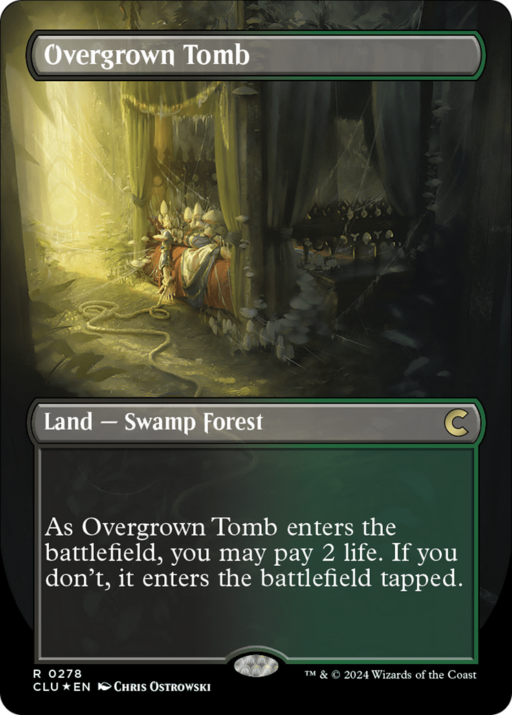 Overgrown Tomb (Borderless) [Ravnica: Clue Edition] | Boutique FDB TCG