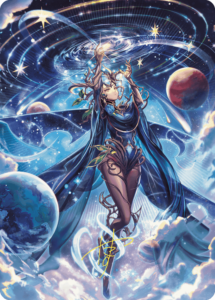 Omniscience Anime Art Card (Gold-Stamped Signature) [Wilds of Eldraine Art Series] | Boutique FDB TCG