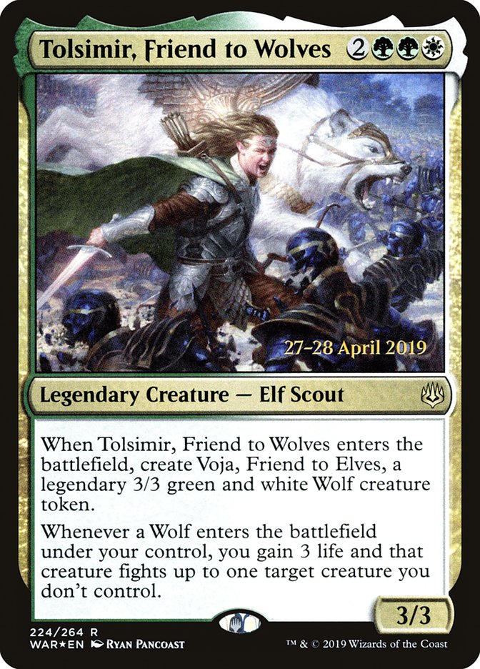 Tolsimir, Friend to Wolves [War of the Spark Prerelease Promos] | Boutique FDB TCG