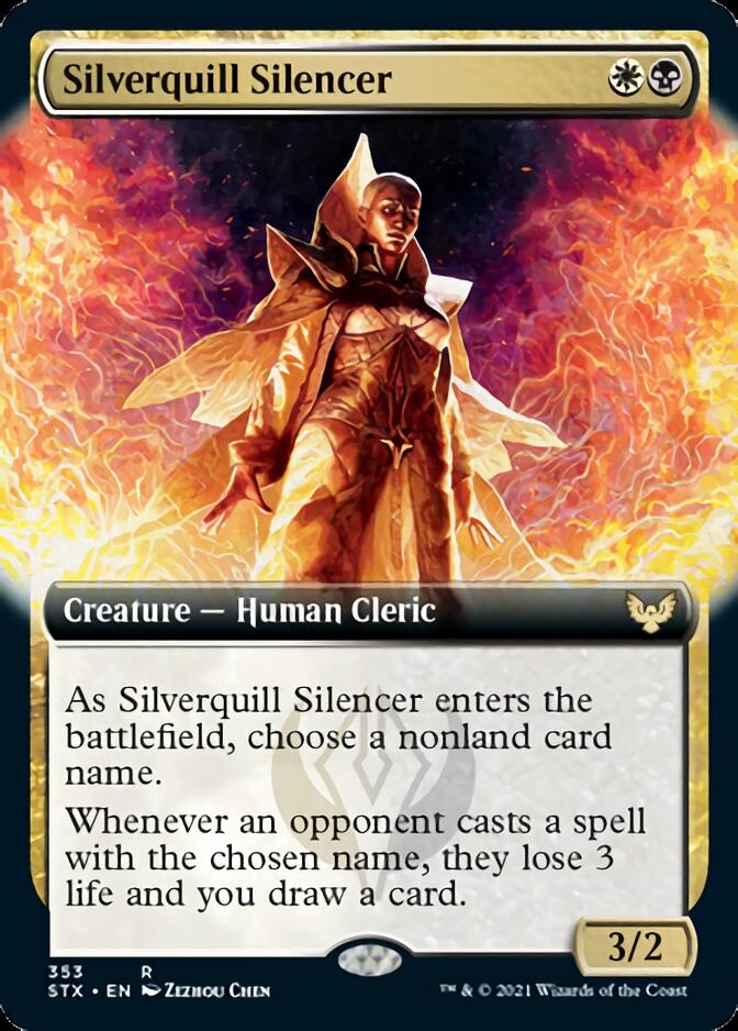 Silverquill Silencer (Extended Art) [Strixhaven: School of Mages] | Boutique FDB TCG