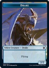 Drake // Hydra Double-Sided Token [Zendikar Rising Tokens] | Boutique FDB TCG