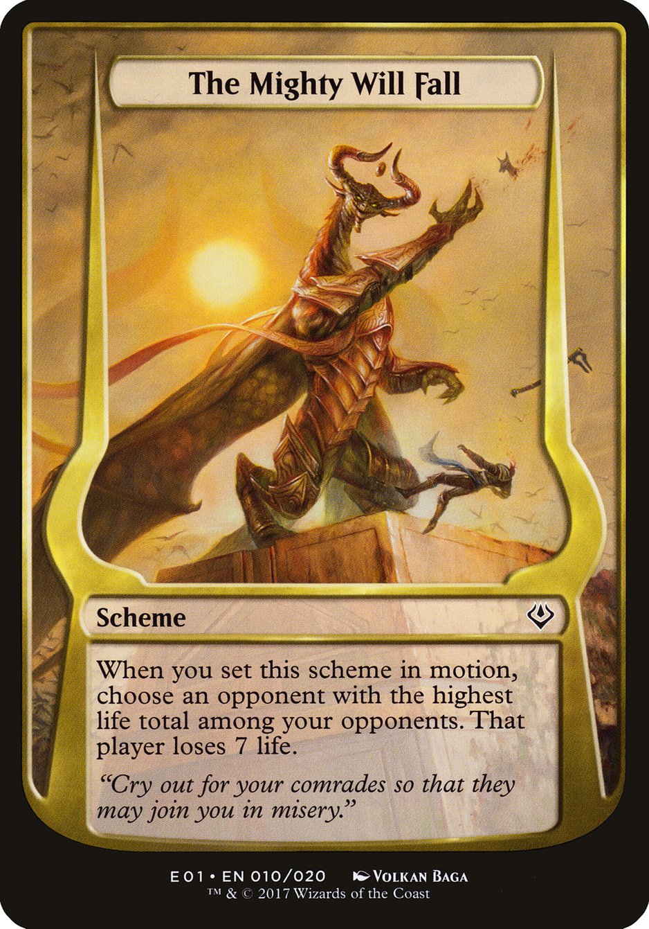 The Mighty Will Fall (Schemes) [Archenemy: Nicol Bolas Schemes] | Boutique FDB TCG