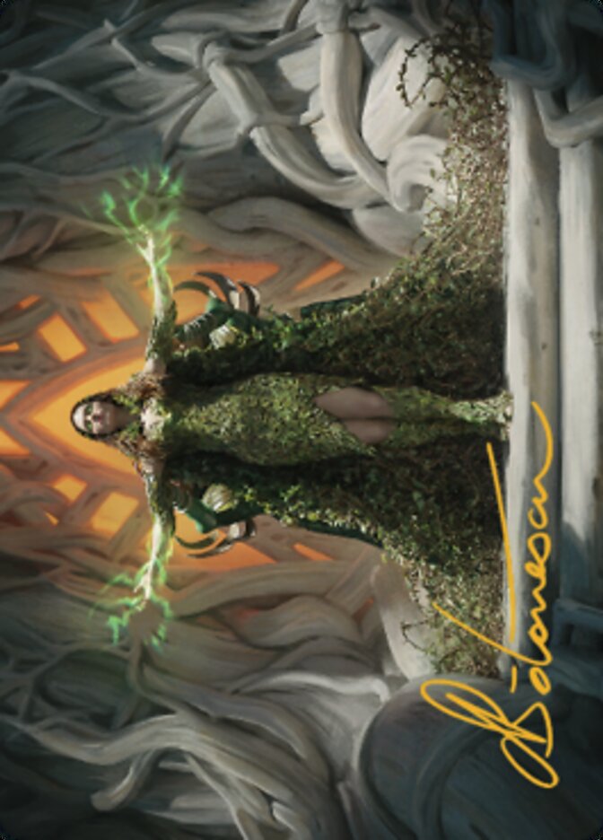 Titania, Voice of Gaea Art Card (Gold-Stamped Signature) [The Brothers' War Art Series] | Boutique FDB TCG