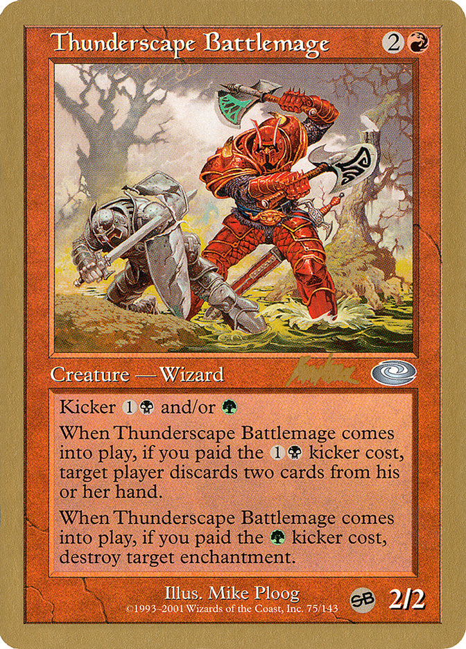 Thunderscape Battlemage (Brian Kibler) (SB) [World Championship Decks 2002] | Boutique FDB TCG