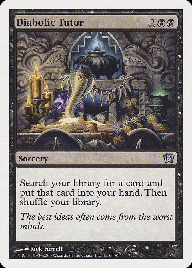 Diabolic Tutor [Ninth Edition] | Boutique FDB TCG