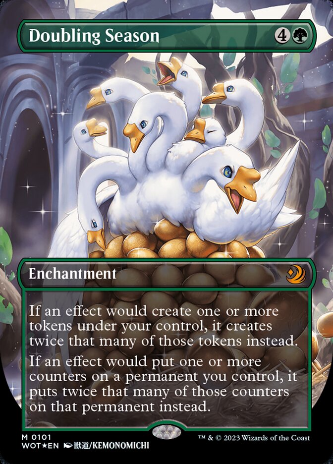 Doubling Season (Anime Borderless) (Confetti Foil) [Wilds of Eldraine: Enchanting Tales] | Boutique FDB TCG