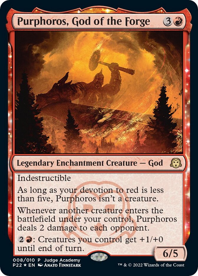 Purphoros, God of the Forge [Judge Gift Cards 2022] | Boutique FDB TCG