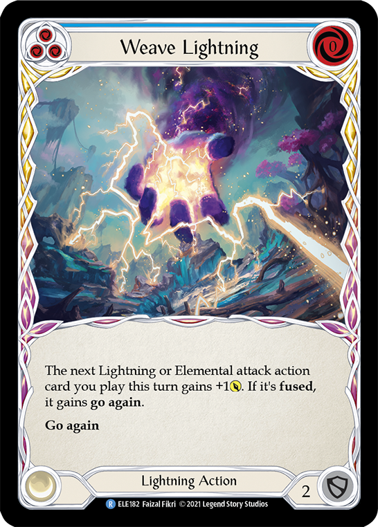 Weave Lightning (Blue) [ELE182] (Tales of Aria)  1st Edition Normal | Boutique FDB TCG