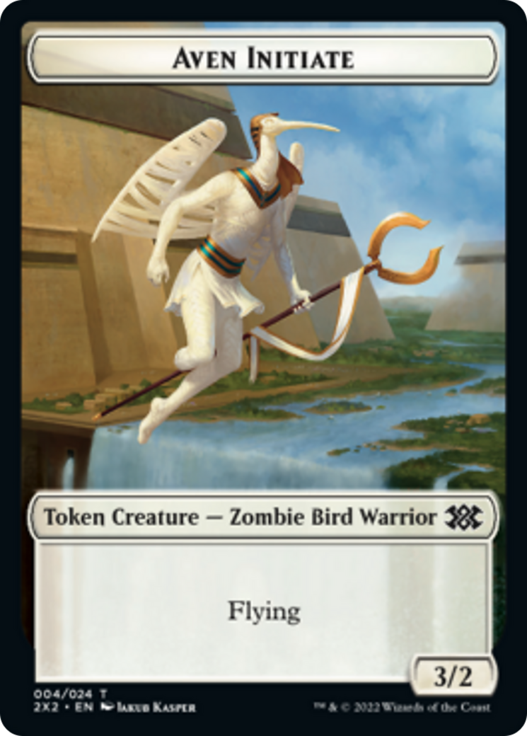 Spider // Aven Initiate Double-Sided Token [Double Masters 2022 Tokens] | Boutique FDB TCG