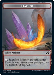 Feather // Human Soldier (004) Double-Sided Token [Ikoria: Lair of Behemoths Tokens] | Boutique FDB TCG