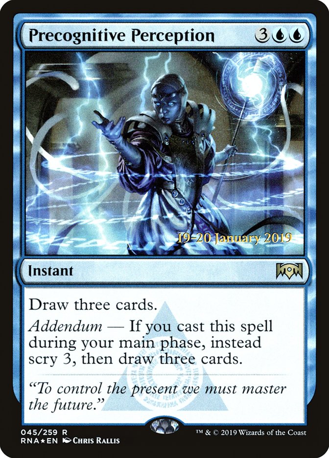 Precognitive Perception [Ravnica Allegiance Prerelease Promos] | Boutique FDB TCG