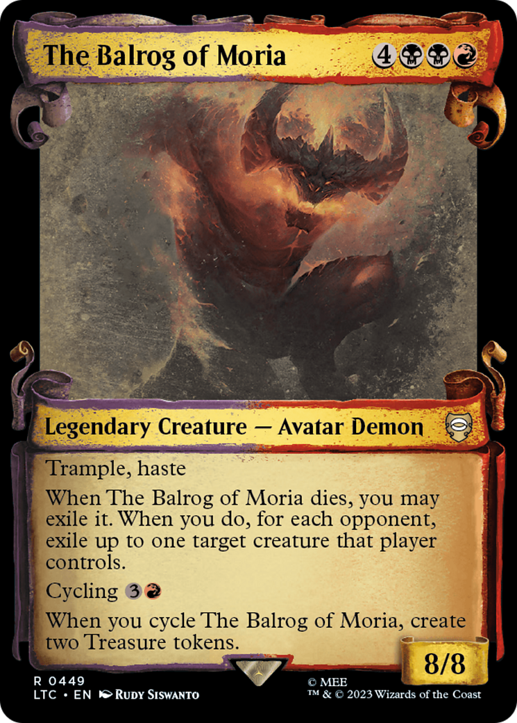 The Balrog of Moria [The Lord of the Rings: Tales of Middle-Earth Commander Showcase Scrolls] | Boutique FDB TCG