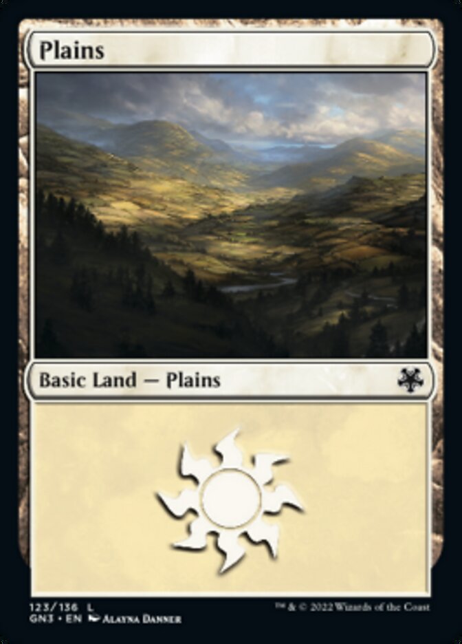 Plains (123) [Game Night: Free-for-All] | Boutique FDB TCG