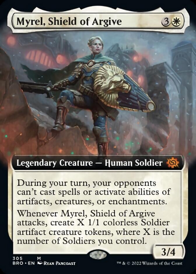 Myrel, Shield of Argive (Extended Art) [The Brothers' War] | Boutique FDB TCG