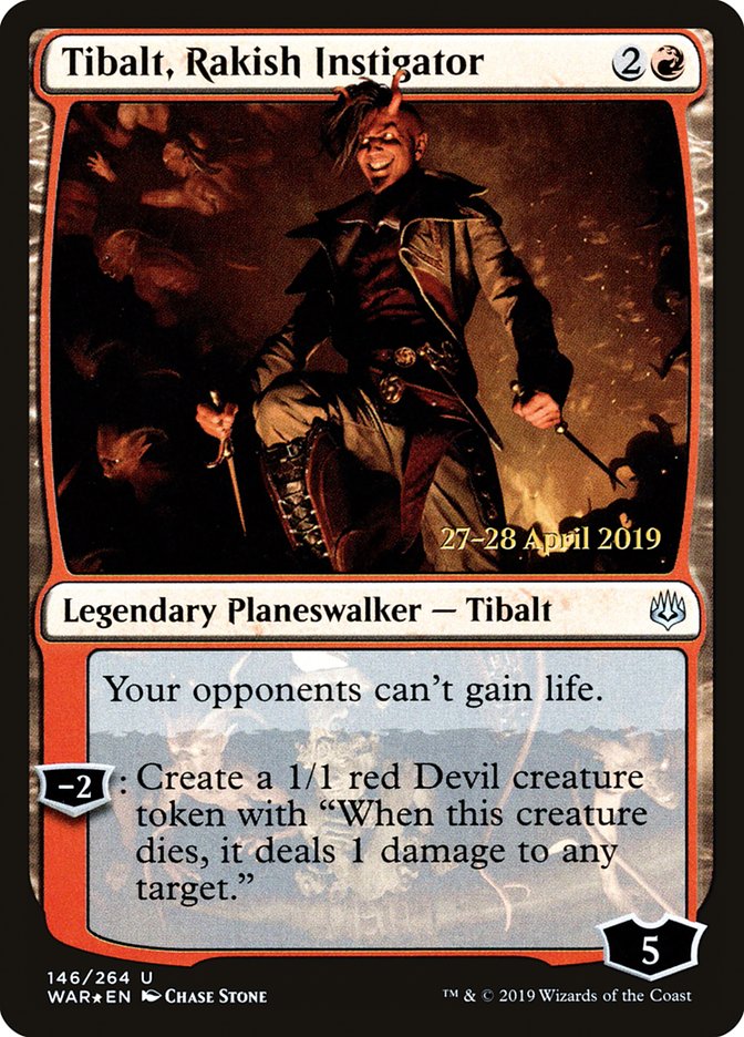 Tibalt, Rakish Instigator [War of the Spark Prerelease Promos] | Boutique FDB TCG