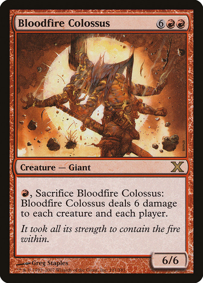 Bloodfire Colossus [Tenth Edition] | Boutique FDB TCG