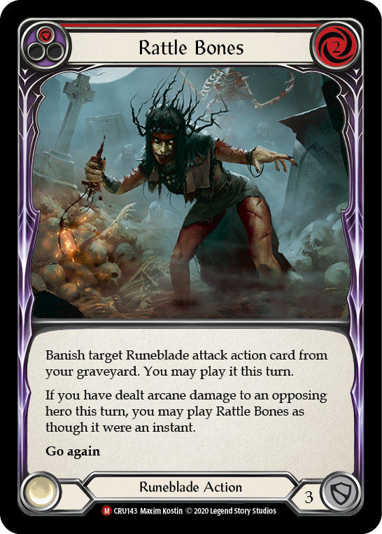 Rattle Bones [CRU143] (Crucible of War)  1st Edition Rainbow Foil | Boutique FDB TCG