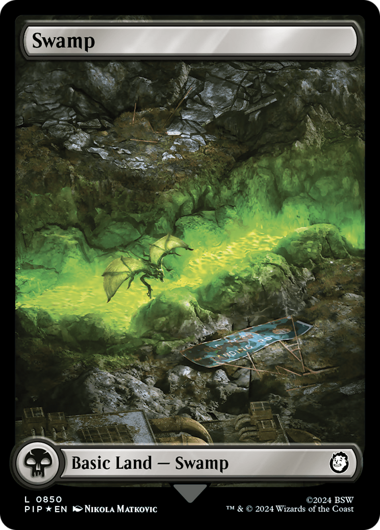 Swamp (0850) (Surge Foil) [Fallout] | Boutique FDB TCG
