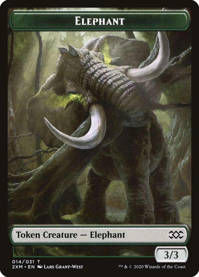 Angel // Elephant Double-Sided Token [Double Masters Tokens] | Boutique FDB TCG