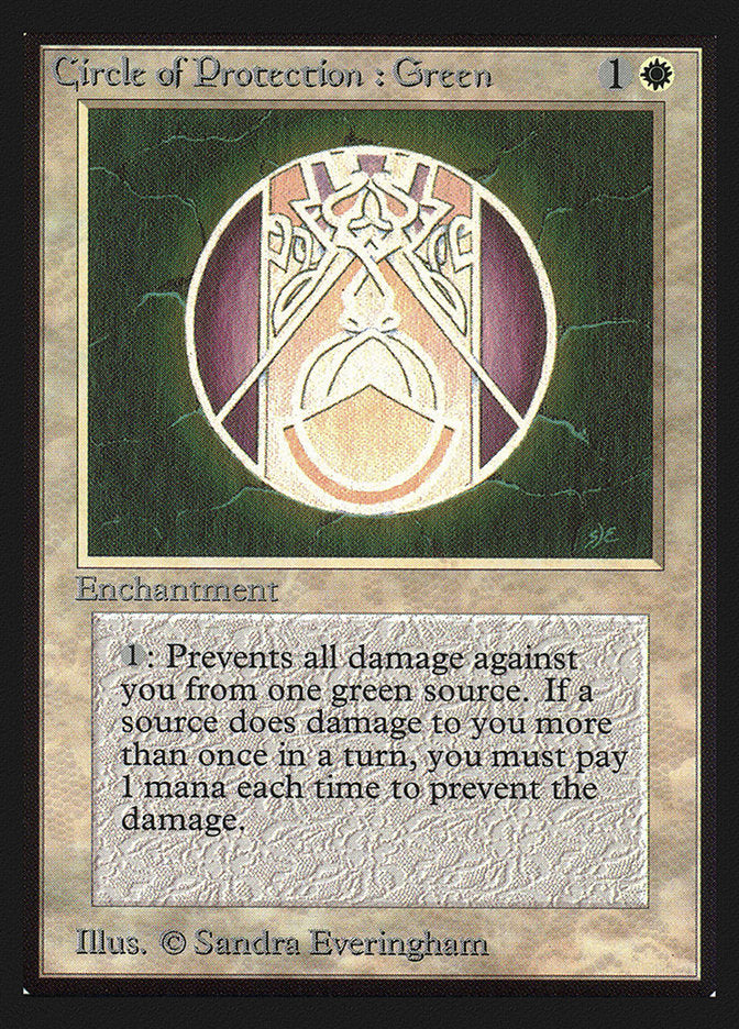 Circle of Protection: Green [Collectors' Edition] | Boutique FDB TCG