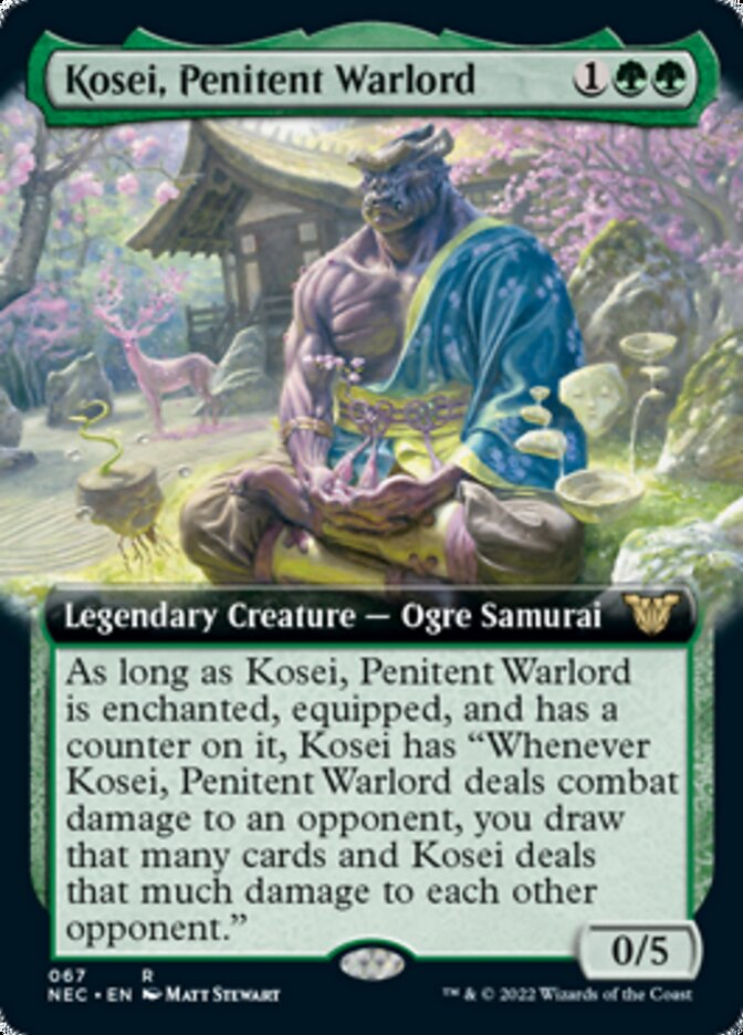 Kosei, Penitent Warlord (Extended Art) [Kamigawa: Neon Dynasty Commander] | Boutique FDB TCG