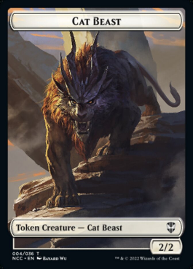 Soldier (09) // Cat Beast Double-Sided Token [Streets of New Capenna Commander Tokens] | Boutique FDB TCG