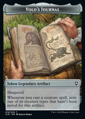 Treasure // Volo's Journal Double-Sided Token [Commander Legends: Battle for Baldur's Gate Tokens] | Boutique FDB TCG