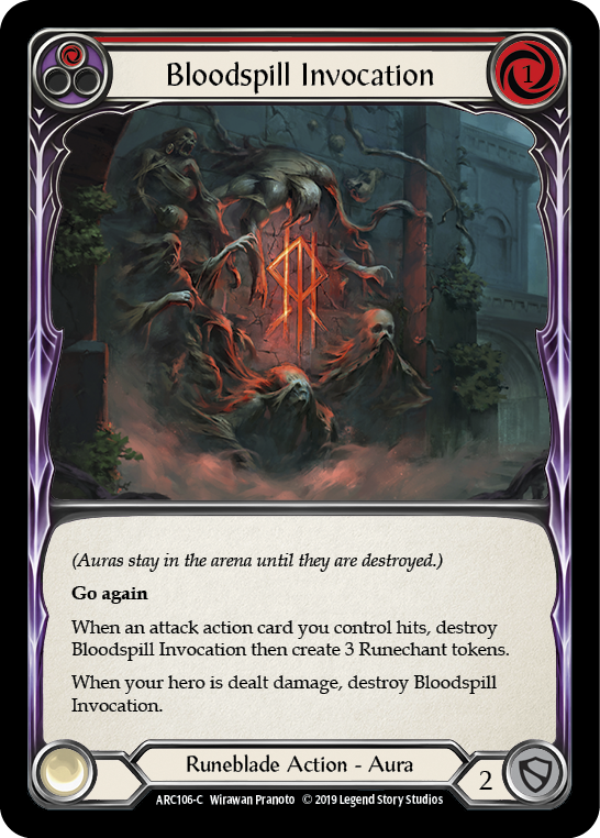 Bloodspill Invocation (Red) [ARC106-C] (Arcane Rising)  1st Edition Rainbow Foil | Boutique FDB TCG