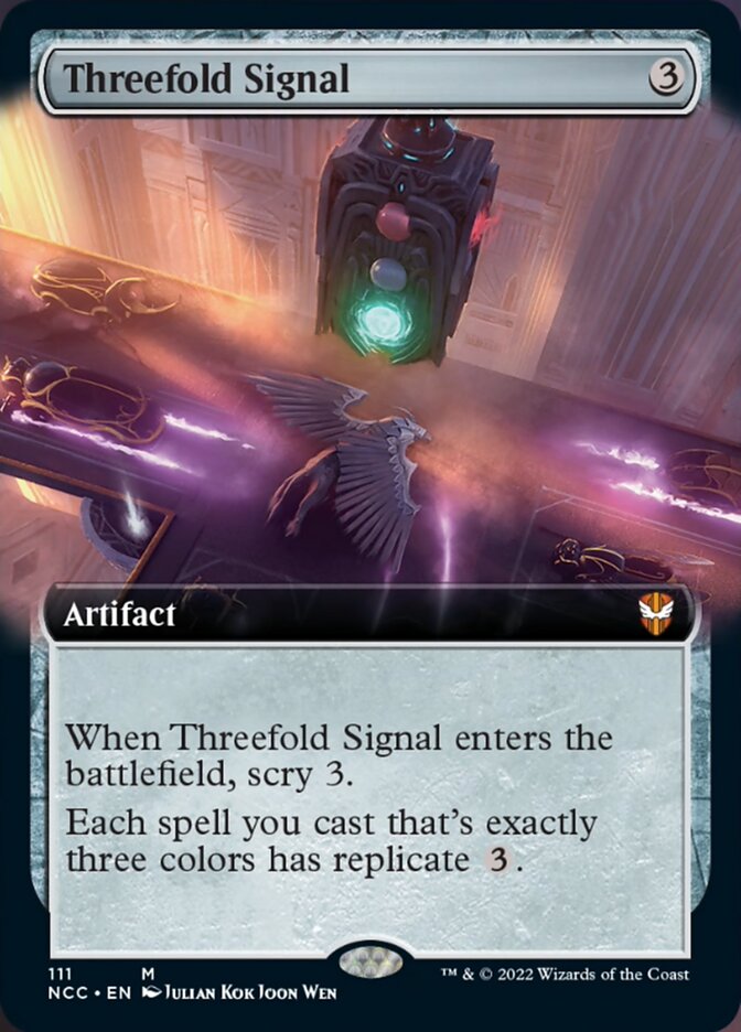 Threefold Signal (Extended Art) [Streets of New Capenna Commander] | Boutique FDB TCG
