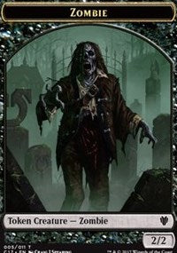 Zombie // Gold Double-Sided Token [Commander 2017 Tokens] | Boutique FDB TCG