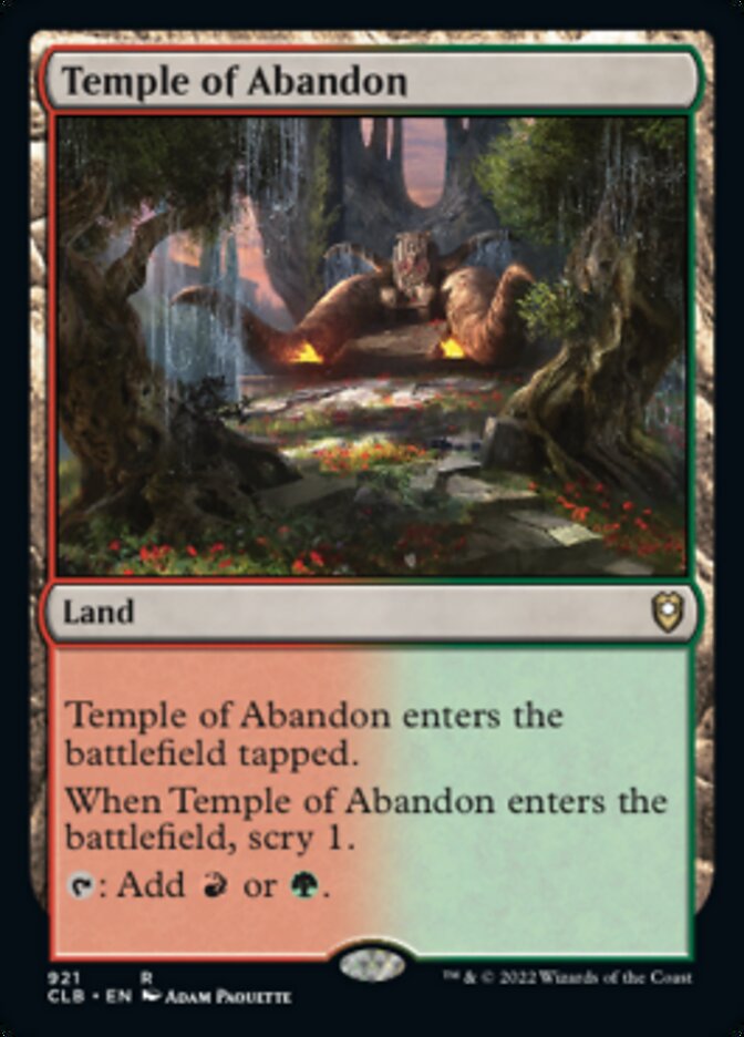 Temple of Abandon [Commander Legends: Battle for Baldur's Gate] | Boutique FDB TCG