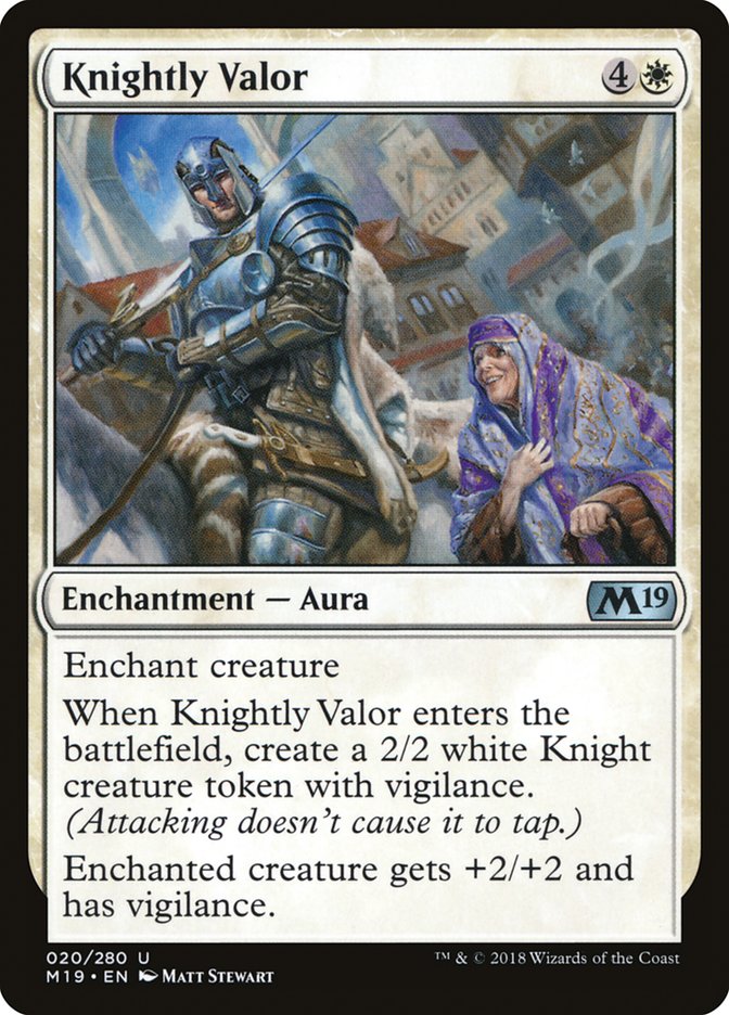 Knightly Valor [Core Set 2019] | Boutique FDB TCG