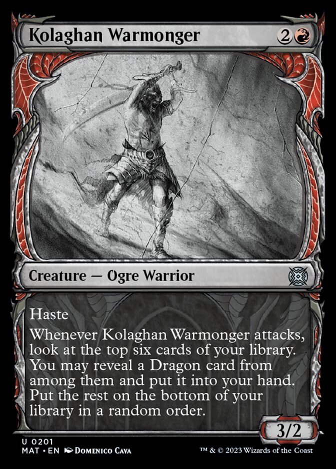 Kolaghan Warmonger (Showcase Halo Foil) [March of the Machine: The Aftermath] | Boutique FDB TCG