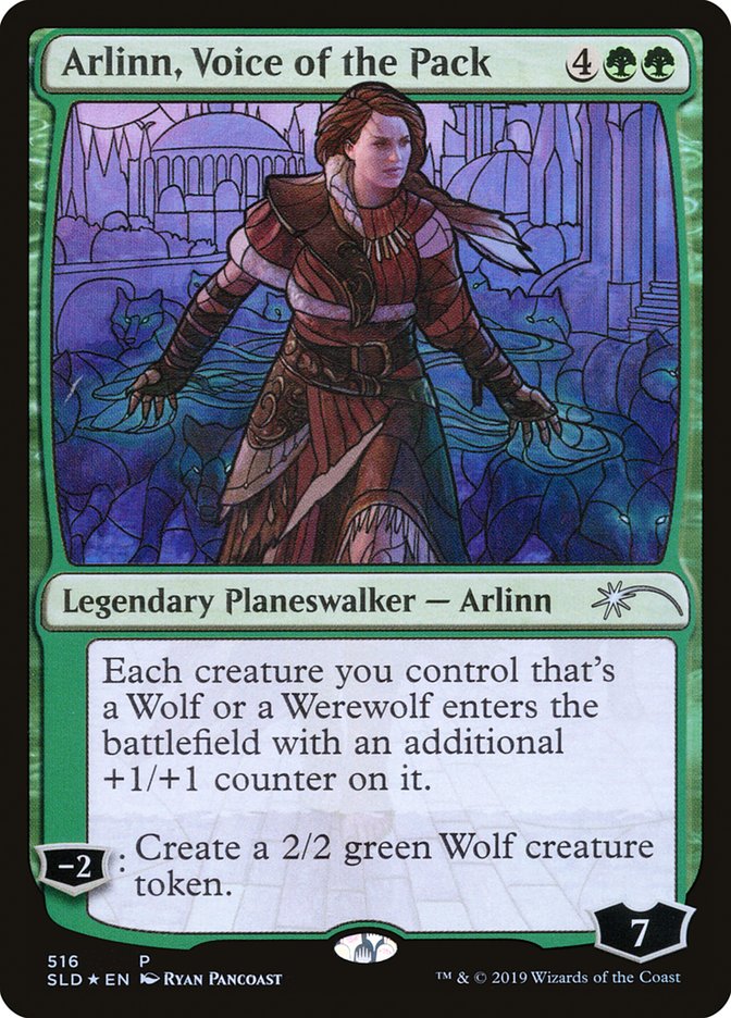 Arlinn, Voice of the Pack (Stained Glass) [Secret Lair Drop Promos] | Boutique FDB TCG