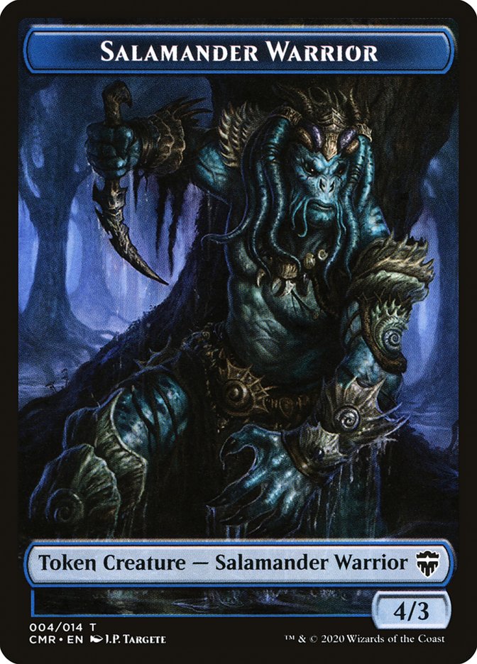 Copy (013) // Salamander Warrior Double-Sided Token [Commander Legends Tokens] | Boutique FDB TCG