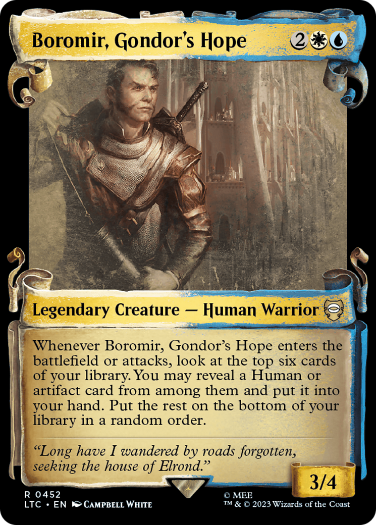 Boromir, Gondor's Hope [The Lord of the Rings: Tales of Middle-Earth Commander Showcase Scrolls] | Boutique FDB TCG