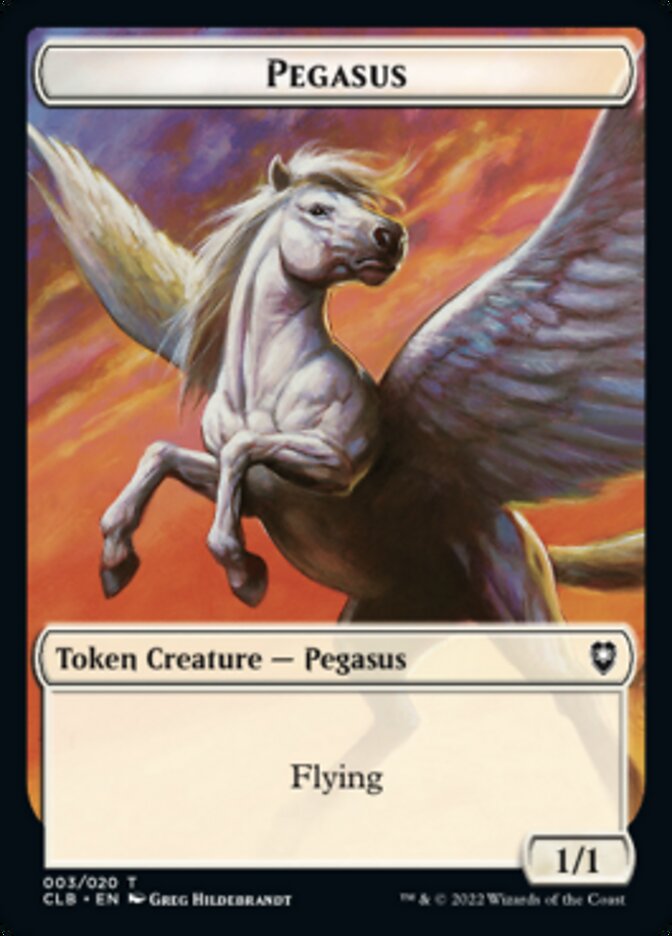Pegasus Token [Commander Legends: Battle for Baldur's Gate Tokens] | Boutique FDB TCG