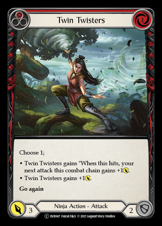 Twin Twisters (Red) [EVR047] (Everfest)  1st Edition Rainbow Foil | Boutique FDB TCG