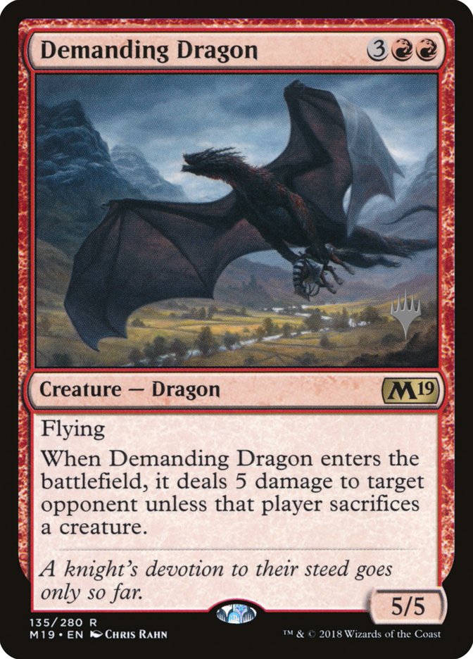 Demanding Dragon (Promo Pack) [Core Set 2019 Promos] | Boutique FDB TCG