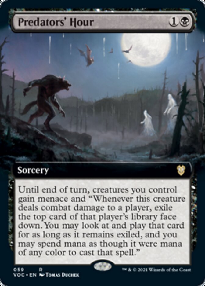 Predators' Hour (Extended Art) [Innistrad: Crimson Vow Commander] | Boutique FDB TCG