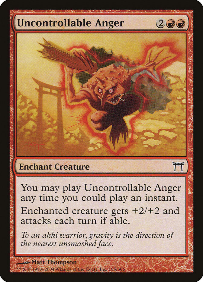 Uncontrollable Anger [Champions of Kamigawa] | Boutique FDB TCG